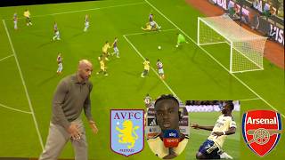 Aston Villa vs Arsenal 0-1 Bukayo Saka On Fire Goal🔥 Thierry Henry And Saka Crazy Reaction