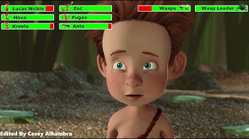 The Ant Bully (2006) Wasp Attack with healthbars