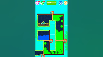 Save The Fish  / pull the pin / puzzle logic level 261  #savethefish #gaming #funny #drawing #shorts