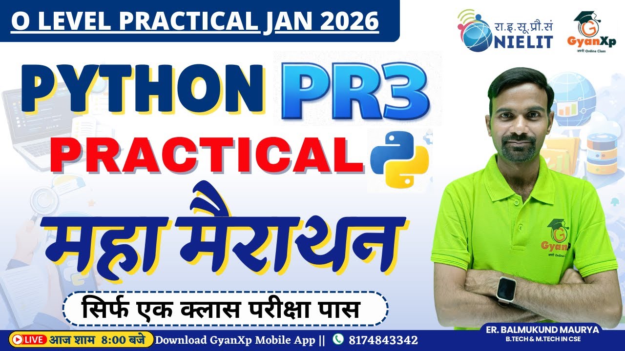 O Level Practical Marathon 🔥 | Python PR3 | M3-R5.1 | O Level Practical Exam Jan 2026