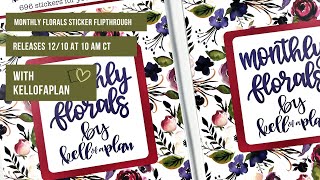 Monthly Florals Sticker Book Flipthrough- Releases 12/10/21