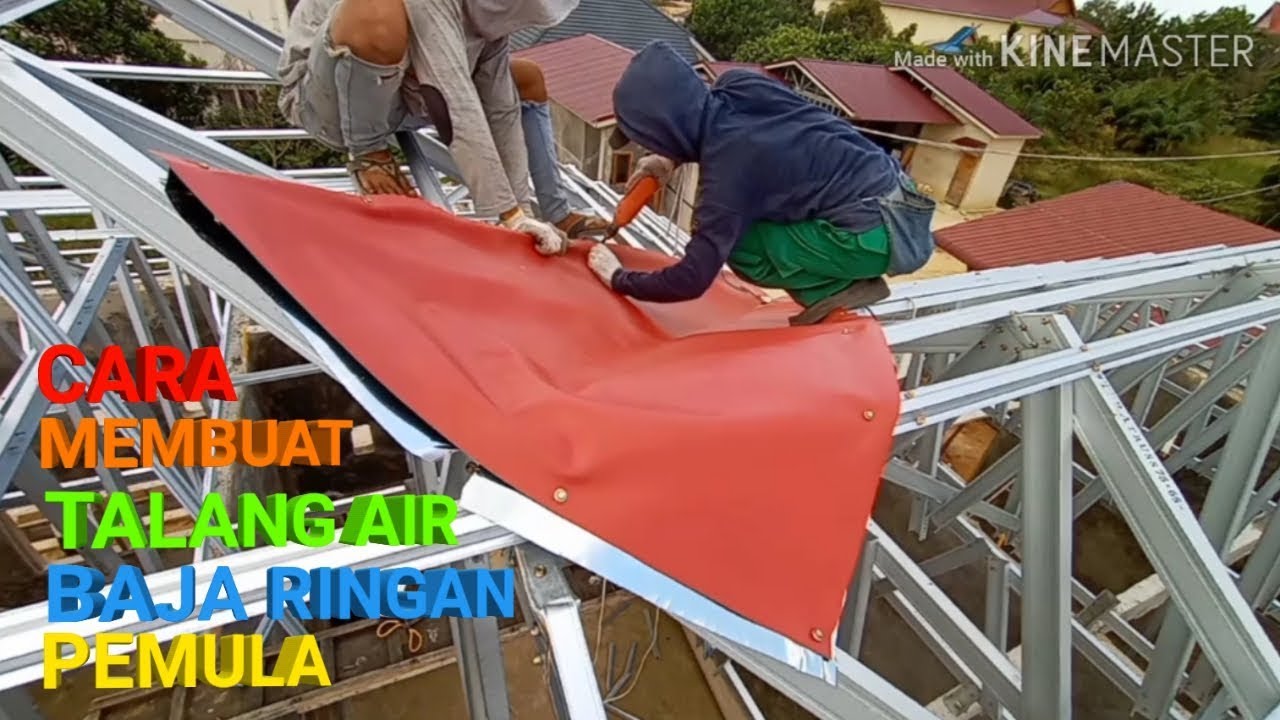 TUTORIAL BANGUNAN CARA MEMBUAT TALANG  AIR BAJA  RINGAN  