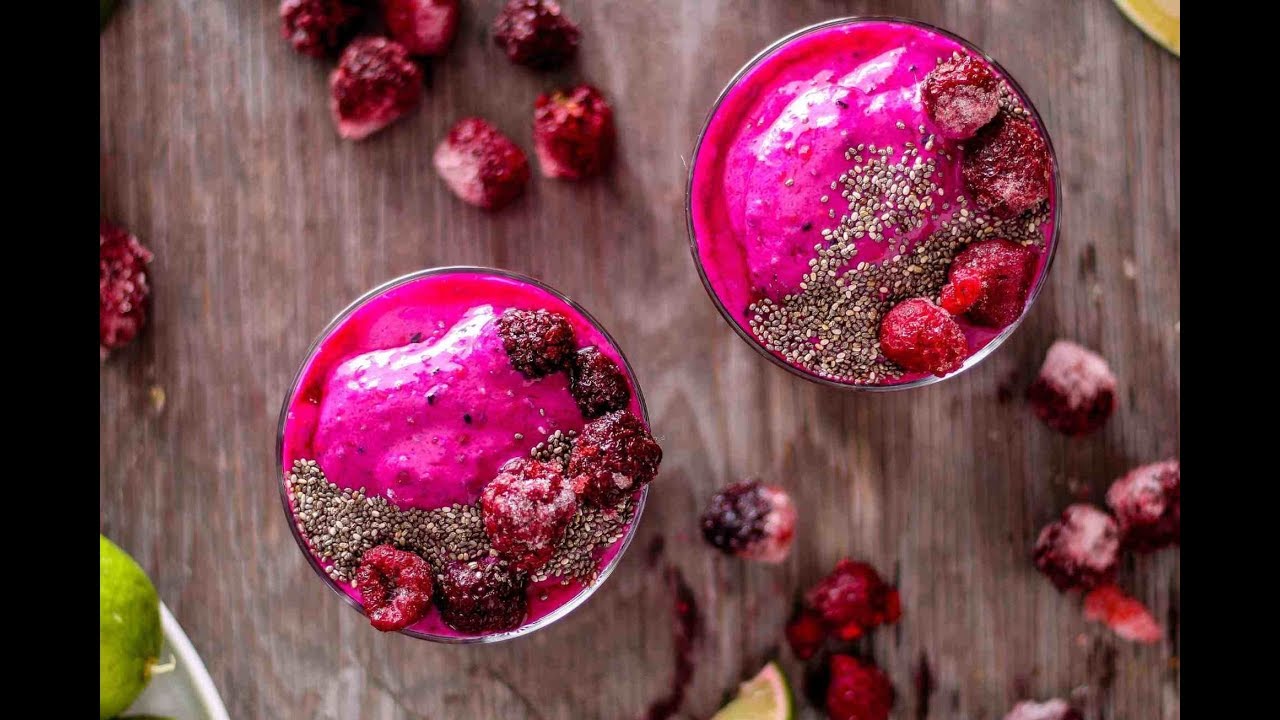 Berry Dragon Fruit Smoothie Recipe YouTube
