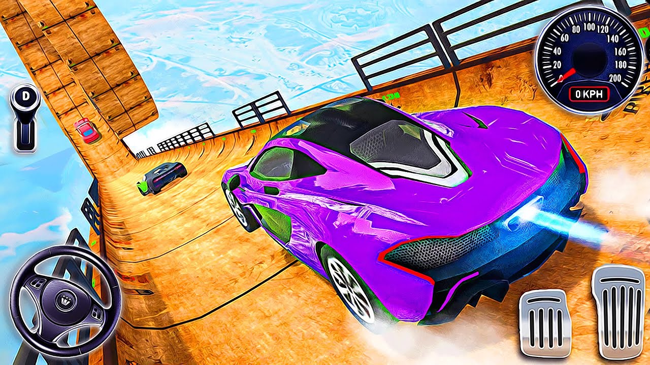 Impossible Sports Car Stunt Driving 2023 - Mega Ramp Car Racing Sim | Android Gameplay