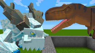 frostmaw versus t-rex | minecraft mob battle