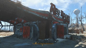 RED ROCKET GAS STATION HAS BUILT IN DOORS?! - FALLOUT 4
