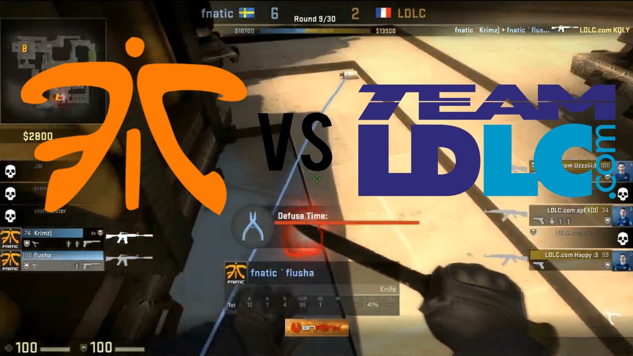 CS:GO - Fnatic vs LDLC - flusha crazy defuse - YouTube