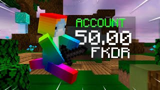 Bedwars Clutch on a 50+ FKDR ACCOUNT (Mouse & Keyboard Sounds)