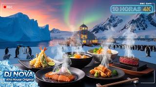 Luxury Japanese Buffet in Antarctica Among Ice and Penguins ❄️🍣 10 HOURS 4K | Afro House Music screenshot 5