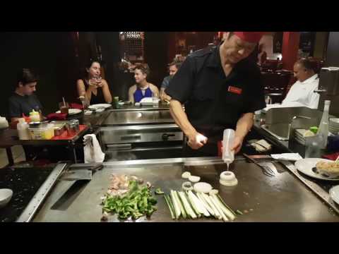 teppanyaki show!!  Fuji Japanese Steakhouse & Sushi -  dinner for 8 people