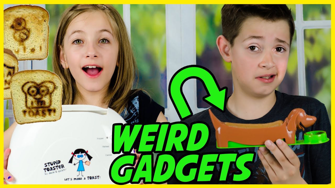 Strange Toasters TRYING WEIRD GADGETS! STUPID TOASTER AND SQUARE EGGS! HOW TO PLAY WITH ...