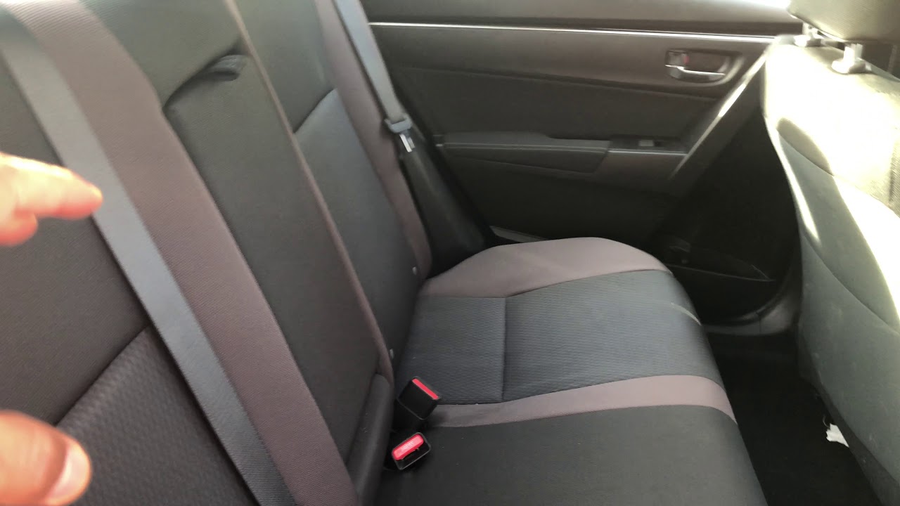 TOYOTA COROLLA - HOW TO LAY DOWN REAR SEATS 