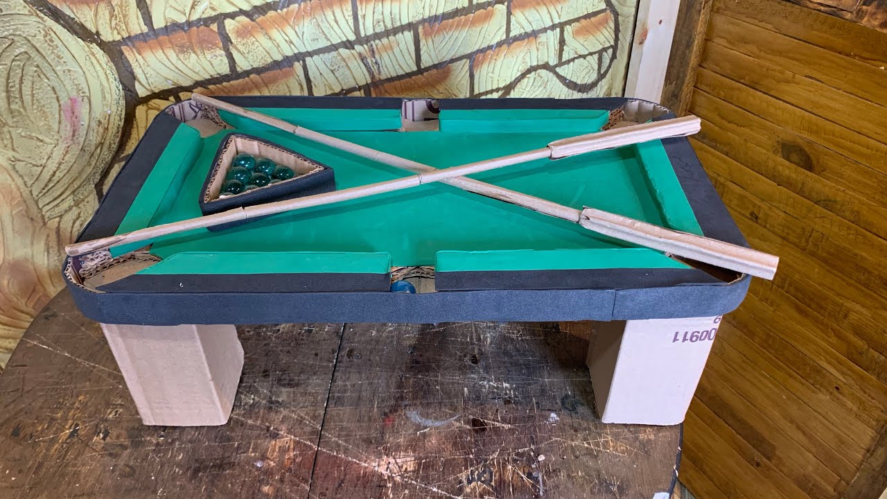 Como fazer uma sinuca de papelão