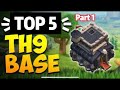 FJW | Top 5 Town Hall 9 (TH9) Base 2021 With Links | P1 | Clash Of Clan
