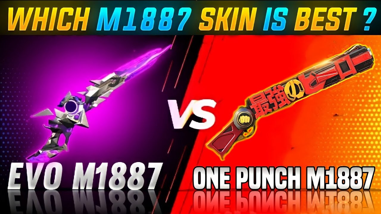 Evo M1887 Vs One Punch Man M1887 Which Skin Is Best || Free Fire New Event Tamil
