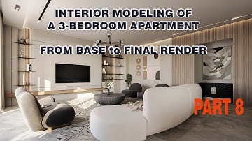 3ds Max Realistic Interior Lighting & Camera Setup | Living Room Final Render – Part 8
