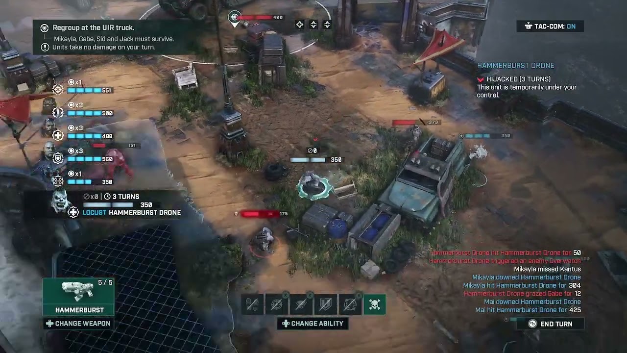 Locust Drone  Curb Stomp Execution - Gears Tactics