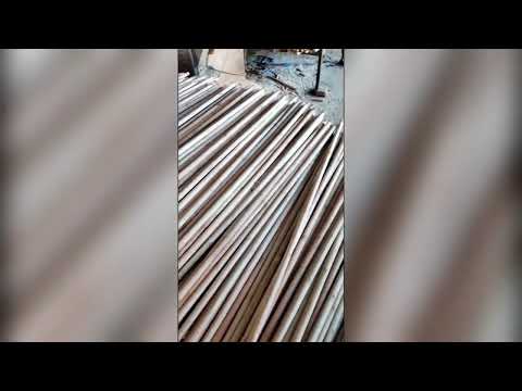 Natural wooden broom stick