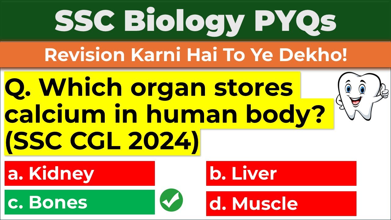 SSC Biology PYQs | Most Repeated Biology MCQs (Final Revision)