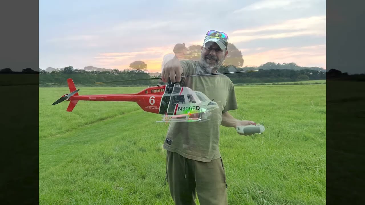 Uncut footage Flywing bell 206 nav lights