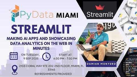 PyData Miami - Streamlit Presentation by Damian Montero