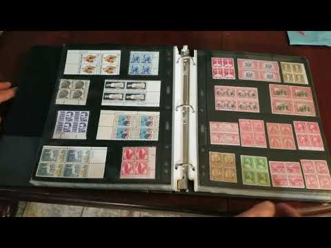 Stamp Collecting Panes, blocks, strips, and plate blocks on vario pages