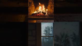 Cozy warmer home and relaxing ASMR nature sound #asmr #relax #burningfireplace
