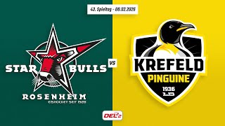 43. Spieltag DEL2 | Starbulls Rosenheim vs. Krefeld Pinguine | Game Highlights