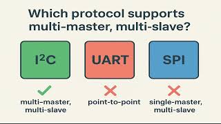 I2C vs SPI vs UART | Which Protocol Supports Multi-Master Multi-Slave | VLSI Interview Question