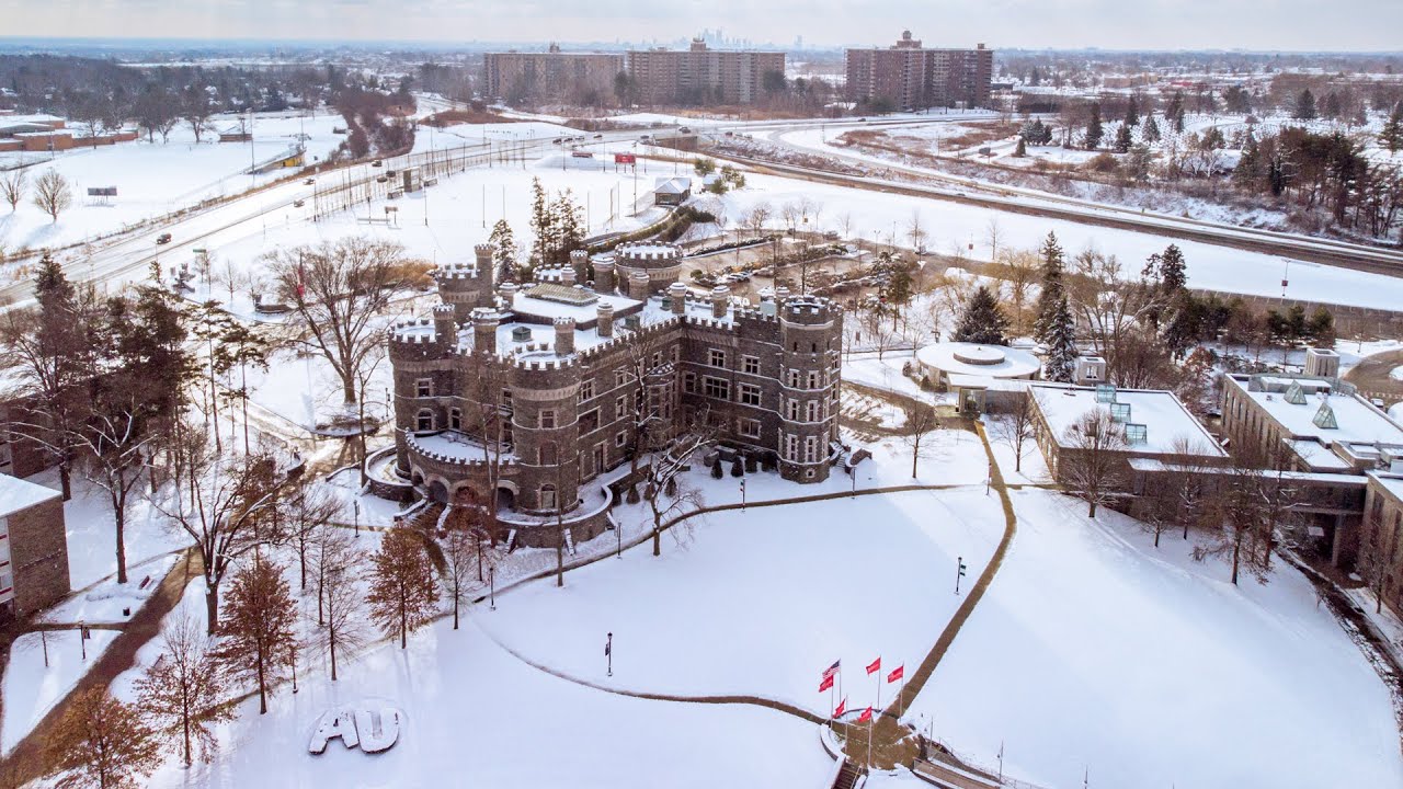 Ideel bille cyklus Arcadia University First Snowfall of 2022 Drone Video (4K) - YouTube