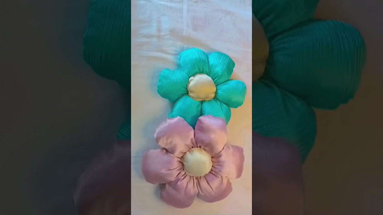 How to make DIY flower pillow🌸 easy tutorial || aesthetic room decor 