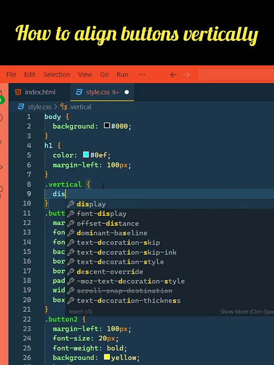 how to align buttons vertically in html and css #coding #programming# ...