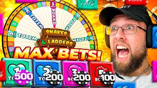 I MAX BET EVERY BONUS GAME ON SNAKES & LADDERS…