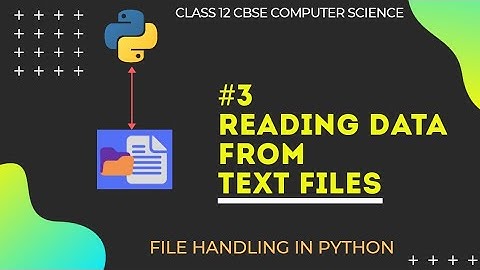 #3 Reading Data From Text Files | File Handling in Python | Class 12 CBSE Computer Science
