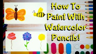 How To Paint With Watercolor Pencils! (Art For Kids!)  Easy Step By Step Beginner Art Lesson!