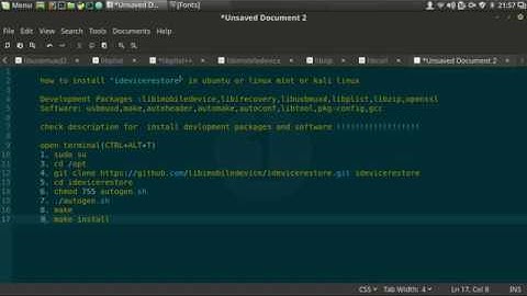 how to install idevicerestore in ubuntu or linux mint or kali linux