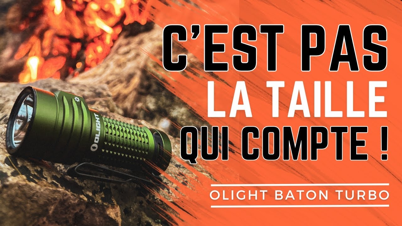 Lampe Torche Olight Baton Turbo - COULEUR OD VERT - 1000 Lumens rechargeable