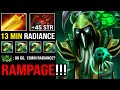 EPIC 13MIN RADIANCE Super AoE Burn Necrophos Mid 1v5 Tank with Unlimited HP Regen Heart Dota 2