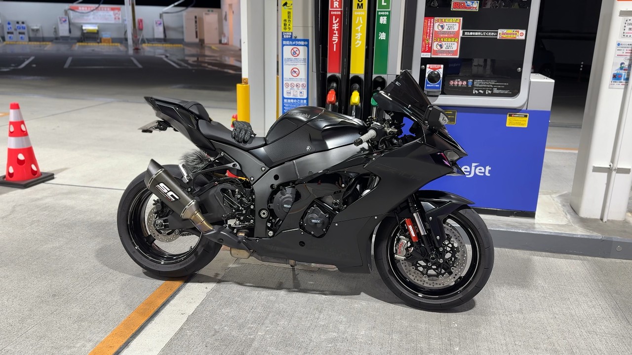 深夜の国道。眠れない夜のライディング | Kawasaki ZX10R | Pure Sound [4K]