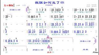 07我該如何忘了你 余秀娟 Bb,練習版簡譜伴奏