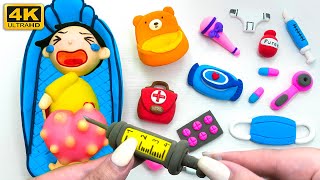 [❤️claydiy❤️] Miniature Doctor Set 👩‍⚕️ | POP THE PIMPLES 💥 BABY Care Tips Tutorial