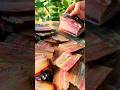 Smoked meat hung over the kitchen hearth - The essence of mountain and forest cuisine.#food#cooking