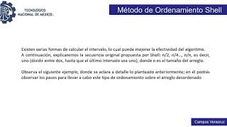 Metodo de Ordenamiento Shell Equipo 4.-Estructura de Datos