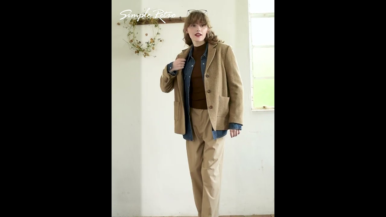 Simple Retro | Hadley Camel Wool Blazer | Fall