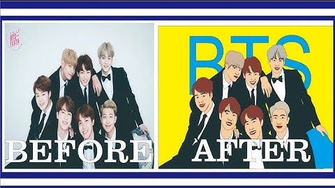 BTS Vector Art Using Corel Draw (High Speed Art) | Oglyxs