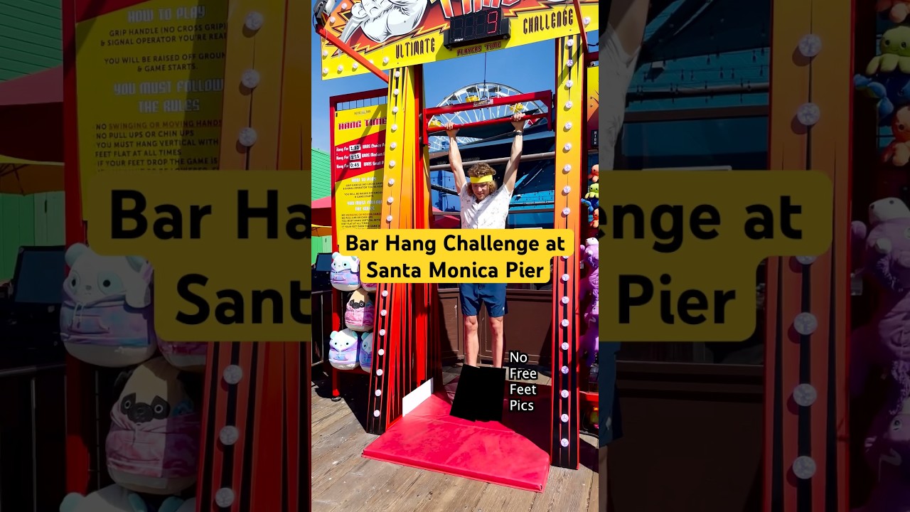 Santa Monica Pier Bar Hang Challenge! 