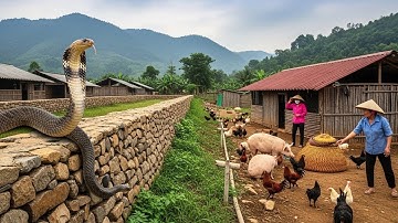 Cuộc gọi khẩn cấp từ cô Hàng xóm phát hiện những con rắn hổ mang bò trên núi xuống nhà dân tìm đồ ăn