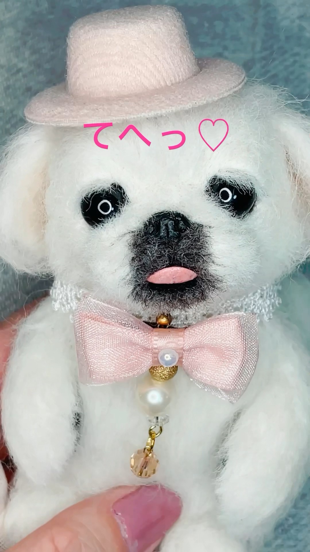 ミルキーなペキニーズの出来上がり♡#shorts #羊毛フェルト #페키니스