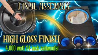 24 inch DIY subwoofer Build Part 4 - Final Assembly SHE'S DONE.