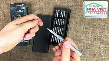 Bộ vặn vít 24 đầu bằng thép có nam châm dùng sửa Điện Thoại, Mở Laptop, Mắt Kính, Đồng Hồ